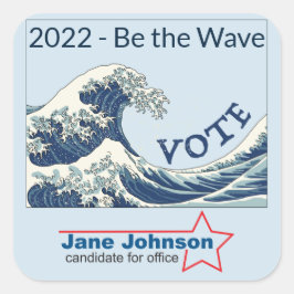 Blue Wave 2024 - aanpasbare campagne sticker