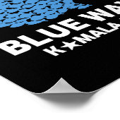 Blue Wave 2024 Funny Big Fish Eat Little Fish Trum Poster (Hoek)