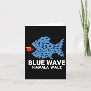 Blue Wave 2024 Grappige Grote Vis Eet Kleine Vis T Kaart