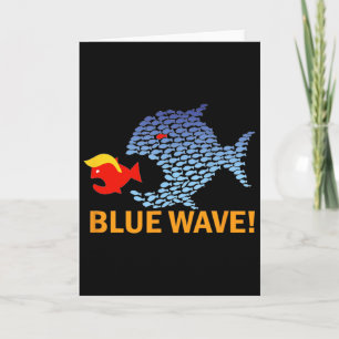 Blue Wave 2024 Grappige Grote Vis Eet Kleine Vis T Kaart