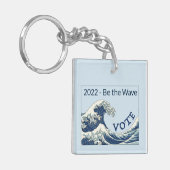 Blue Wave 2024 - haal uit de stemming sleutelhange Sleutelhanger (Voorkant Links)