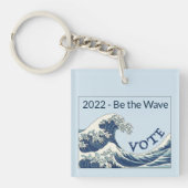 Blue Wave 2024 - haal uit de stemming sleutelhange Sleutelhanger (Voorkant)