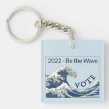 Blue Wave 2024 - haal uit de stemming sleutelhange