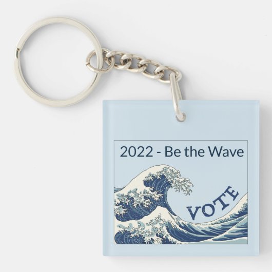 Blue Wave 2024 - haal uit de stemming sleutelhange Sleutelhanger (Voorkant)