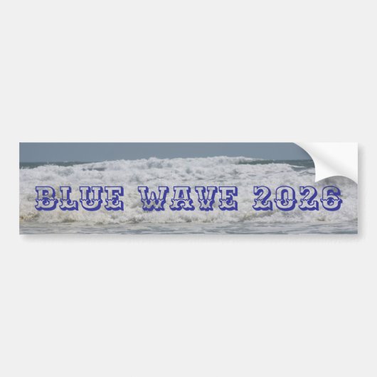 Blue Wave 2026  Bumpersticker (Voorkant)