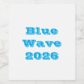 Blue Wave 2026 Wijn Etiket (Enkel label)