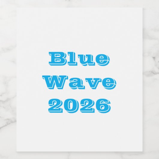 Blue Wave 2026 Wijn Etiket (Enkel label)
