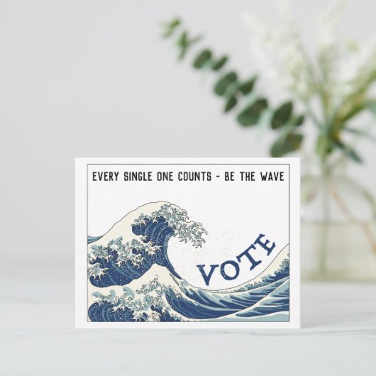 Blue Wave aanpasbare krijgen uit de stemming Briefkaart (Staand voorkant)