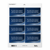 Blue Wave-adres Etiket (Full Sheet)