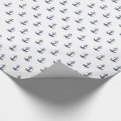 Blue Wave Anchor Navy/Wht ID836 Cadeaupapier (Hoek)