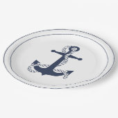 Blue Wave Anchor Navy/Wht ID836 Papieren Bordje (Gekanteld)