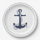 Blue Wave Anchor Navy/Wht ID836 Papieren Bordje (Voorkant)