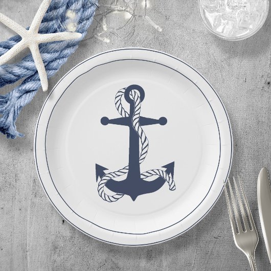 Blue Wave Anchor Navy/Wht ID836 Papieren Bordje