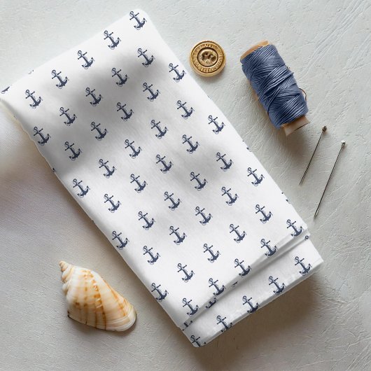 Blue Wave Anchor Navy/Wht ID836 Stof
