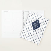Blue Wave Anchor Pattern Wedding ID836 Planner (Display)