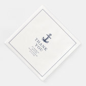 Blue Wave Anchor Wedding Bedankt V2 ID836 Servet (Hoek)