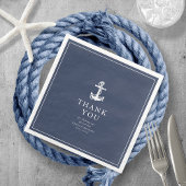 Blue Wave Anchor Wedding Bedankt V3 ID836 Servet