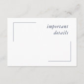 Blue Wave Anchor Wedding Details Navy/WHT ID836 Informatiekaartje (Achterkant)