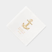 Blue Wave Anchor Wedding ID836 Folie Servetten (Rechts)