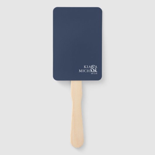 Blue Wave Anchor Wedding ID836 Handwaaier (Achterkant)