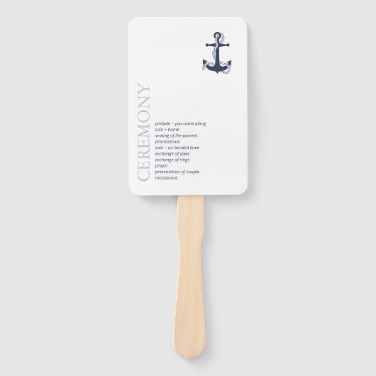 Blue Wave Anchor Wedding ID836 Handwaaier (Voorkant)