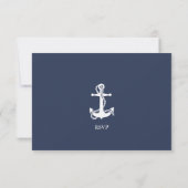 Blue Wave Anchor Wedding ID836 RSVP Kaartje (Achterkant)