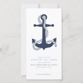 Blue Wave Anchor Wedding ID836 Save The Date (Voorkant)