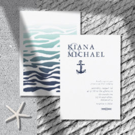 Blue Wave Anchor Wedding Navy/Wht ID836
