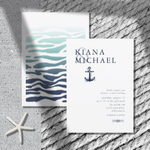 Blue Wave Anchor Wedding Navy/Wht ID836
