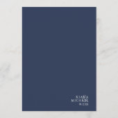 Blue Wave Anchor Wedding Navy/Wht ID836 Menu (Achterkant)
