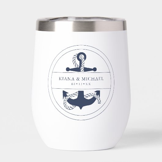 Blue Wave Anchor Wedding V2 Navy ID836 (Achterkant)