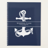Blue Wave Anchor Wedding V2 WHT/Navy ID836 Planner (Voorkant)