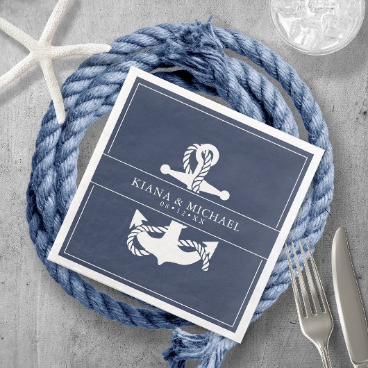 Blue Wave Anchor Wedding V2 WHT/Navy ID836 Servet