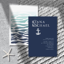 Blue Wave Anchor Wedding Wht/Navy ID836