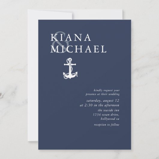 Blue Wave Anchor Wedding Wht/Navy ID836 (Voorkant)