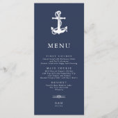Blue Wave Anchor Wedding Wht/Navy ID836 Menu (Voorkant)
