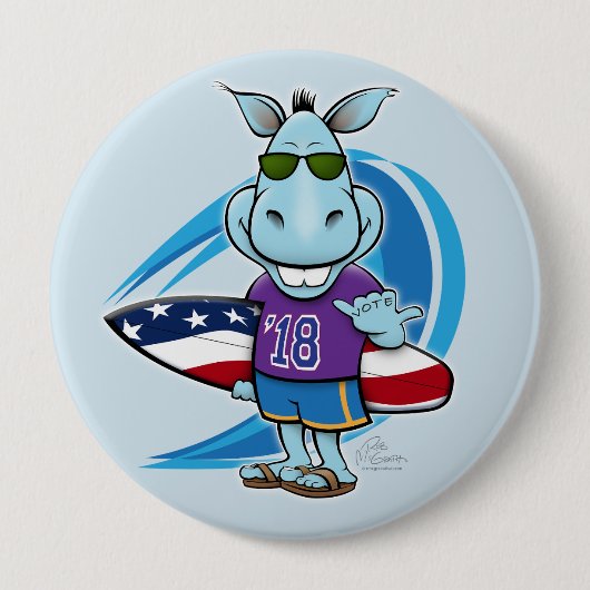 Blue Wave BIG BLUE Button (Voorkant)