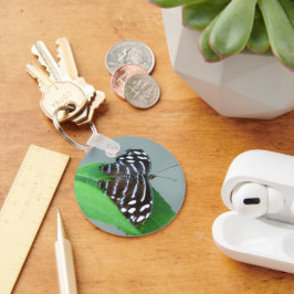 Blue Wave Butterfly Foto Sleutelhanger