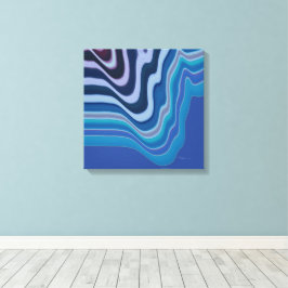 Blue Wave Canvas Afdruk