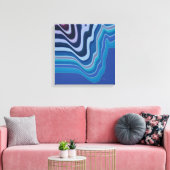 Blue Wave Canvas Afdruk (Insitu (Woonkamer))