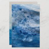 Blue Wave Card Briefpapier (Voorkant / Achterkant)