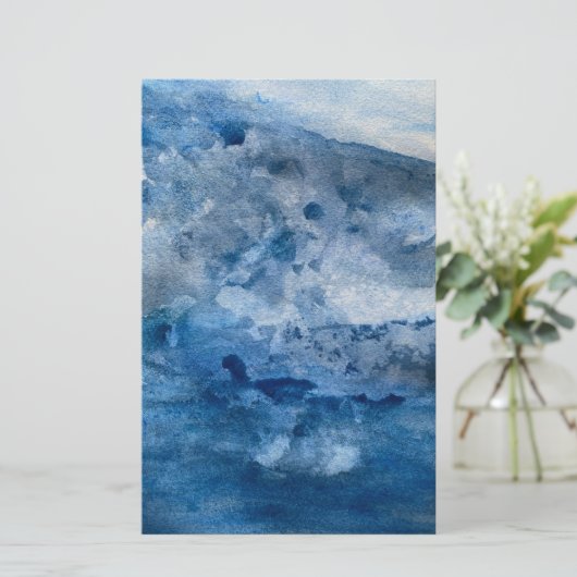 Blue Wave Card Briefpapier (Staand voorkant)