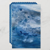 Blue Wave Card Briefpapier (Voorkant / Achterkant)