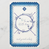 Blue Wave Card Briefpapier (Achterkant)