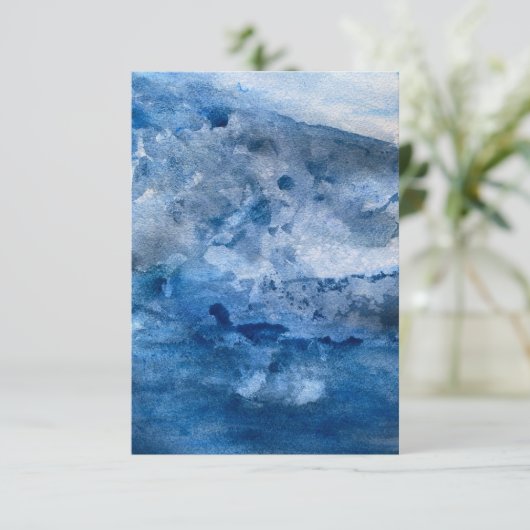 Blue Wave Card Notitiekaartje (Staand voorkant)