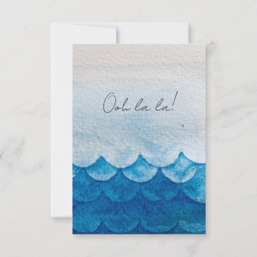 Blue Wave Card Notitiekaartje (Achterkant)