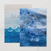 Blue Wave Card Notitiekaartje (Voorkant / Achterkant)