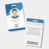 Blue Wave Custom Medewerker ID Badge (Voor- en achterkant)