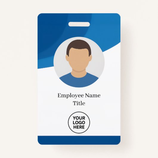 Blue Wave Custom Medewerker ID Badge (Voorkant)
