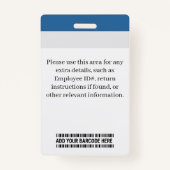 Blue Wave Custom Medewerker ID Badge (Achterkant)